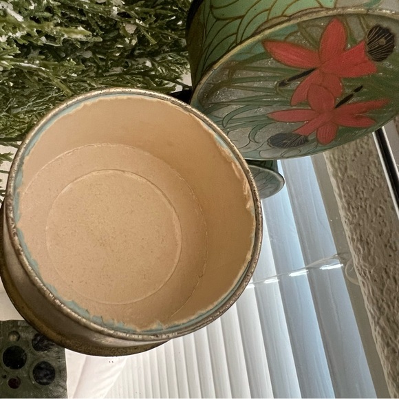 🌺 Set of 2 Antique French Art Deco Powder Boxes Perfume Made in France - Picture 8 of 11